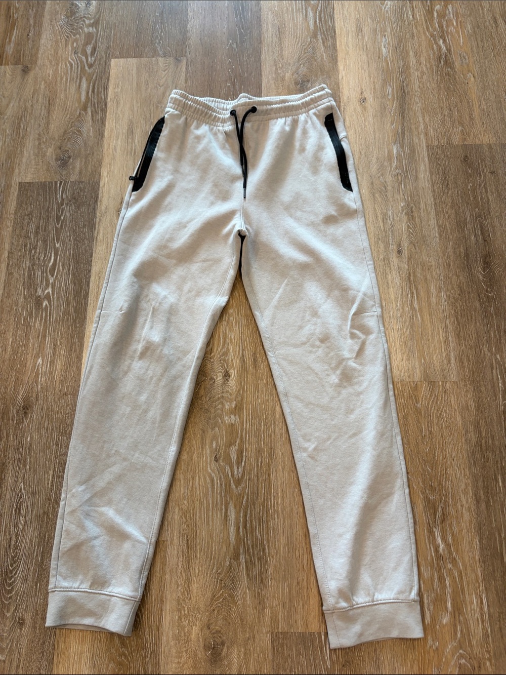 Old Navy Light Gray Jogger Sweatpants with Black Trim